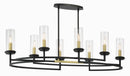 Minka-Lavery - 3208-781 - Eight Light Island Pendant - Hillstone - Sand Coal And Soft Brass