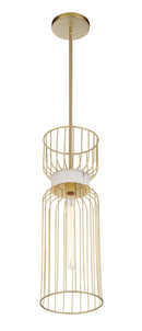 One Light Mini Pendant<br /><span style="color:#4AB0CE;">Entrega: 4-10 dias en USA</span><br /><span style="color:#4AB0CE;font-size:60%;">PREGUNTE POR ENTREGA EN PANAMA</span><br />Collection: Park Slope by Robin Baron<br />Finish: Nouveau Gold
