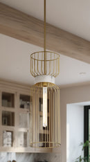 Minka-Lavery - 3392-754 - One Light Mini Pendant - Park Slope by Robin Baron - Nouveau Gold