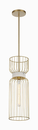 One Light Mini Pendant<br /><span style="color:#4AB0CE;">Entrega: 4-10 dias en USA</span><br /><span style="color:#4AB0CE;font-size:60%;">PREGUNTE POR ENTREGA EN PANAMA</span><br />Collection: Park Slope by Robin Baron<br />Finish: Nouveau Gold