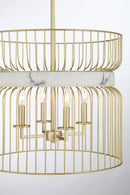 Four Light Pendant<br /><span style="color:#4AB0CE;">Entrega: 4-10 dias en USA</span><br /><span style="color:#4AB0CE;font-size:60%;">PREGUNTE POR ENTREGA EN PANAMA</span><br />Collection: Park Slope by Robin Baron<br />Finish: Nouveau Gold