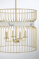 Four Light Pendant<br /><span style="color:#4AB0CE;">Entrega: 4-10 dias en USA</span><br /><span style="color:#4AB0CE;font-size:60%;">PREGUNTE POR ENTREGA EN PANAMA</span><br />Collection: Park Slope by Robin Baron<br />Finish: Nouveau Gold