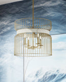 Five Light Pendant<br /><span style="color:#4AB0CE;">Entrega: 4-10 dias en USA</span><br /><span style="color:#4AB0CE;font-size:60%;">PREGUNTE POR ENTREGA EN PANAMA</span><br />Collection: Park Slope by Robin Baron<br />Finish: Nouveau Gold