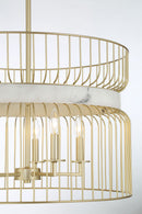 Minka-Lavery - 3395-754 - Five Light Pendant - Park Slope by Robin Baron - Nouveau Gold