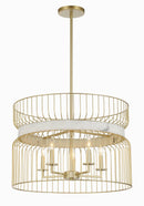 Five Light Pendant<br /><span style="color:#4AB0CE;">Entrega: 4-10 dias en USA</span><br /><span style="color:#4AB0CE;font-size:60%;">PREGUNTE POR ENTREGA EN PANAMA</span><br />Collection: Park Slope by Robin Baron<br />Finish: Nouveau Gold