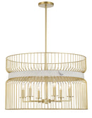 Six Light Pendant<br /><span style="color:#4AB0CE;">Entrega: 4-10 dias en USA</span><br /><span style="color:#4AB0CE;font-size:60%;">PREGUNTE POR ENTREGA EN PANAMA</span><br />Collection: Park Slope by Robin Baron<br />Finish: Nouveau Gold