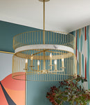 Minka-Lavery - 3396-754 - Six Light Pendant - Park Slope by Robin Baron - Nouveau Gold