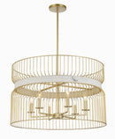 Six Light Pendant<br /><span style="color:#4AB0CE;">Entrega: 4-10 dias en USA</span><br /><span style="color:#4AB0CE;font-size:60%;">PREGUNTE POR ENTREGA EN PANAMA</span><br />Collection: Park Slope by Robin Baron<br />Finish: Nouveau Gold