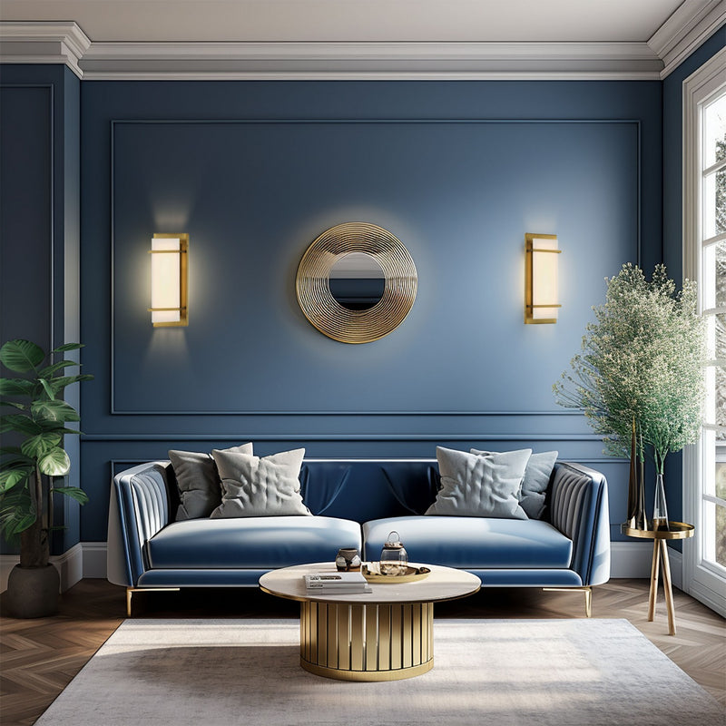 LED Wall Sconce<br /><span style="color:#4AB0CE;">Entrega: 3-4 semanas en USA</span><br /><span style="color:#4AB0CE;font-size:60%;">PREGUNTE POR ENTREGA EN PANAMA</span><br />Collection: Tarnos<br />Finish: Soft Brass