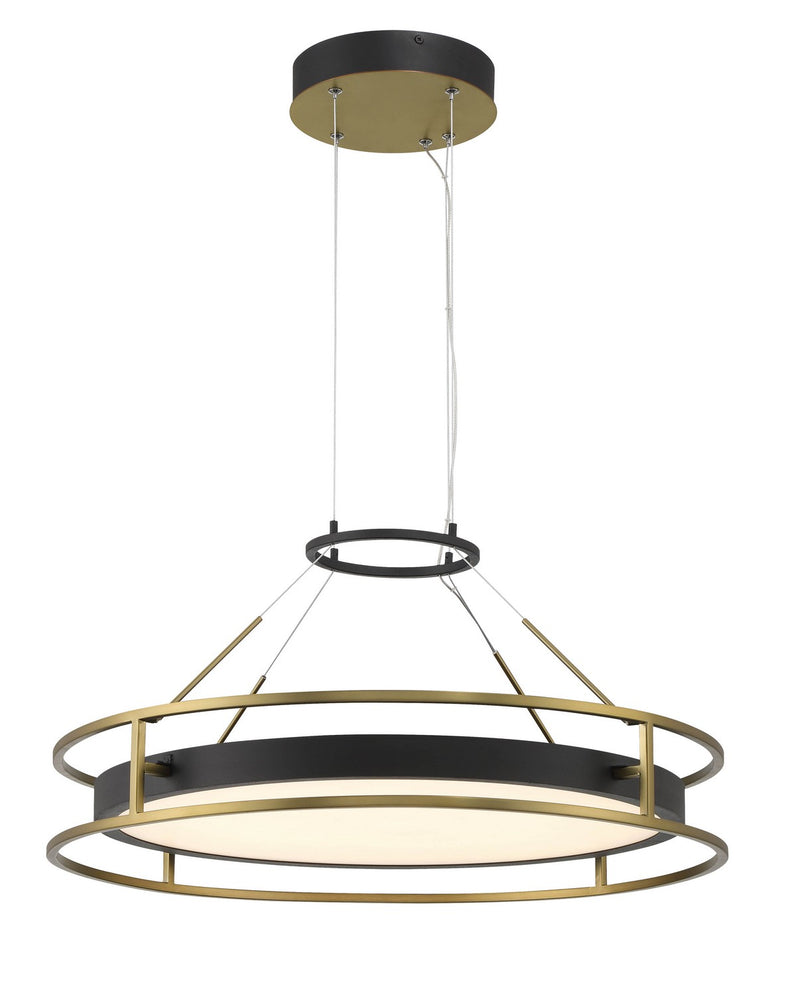 One Light Pendant<br /><span style="color:#4AB0CE;">Entrega: 4-10 dias en USA</span><br /><span style="color:#4AB0CE;font-size:60%;">PREGUNTE POR ENTREGA EN PANAMA</span><br />Collection: Levitation<br />Finish: Sand Coal And Soft Brass