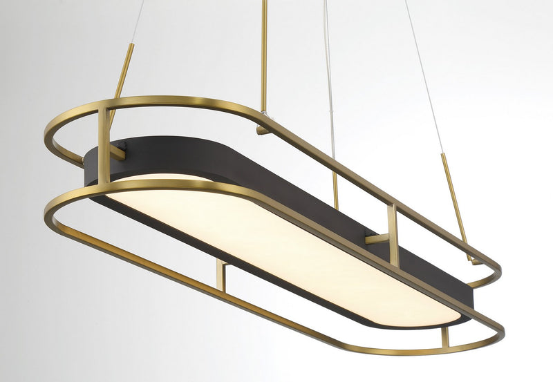 LED Island Pendant<br /><span style="color:#4AB0CE;">Entrega: 4-10 dias en USA</span><br /><span style="color:#4AB0CE;font-size:60%;">PREGUNTE POR ENTREGA EN PANAMA</span><br />Collection: Levitation<br />Finish: Sand Coal And Soft Brass
