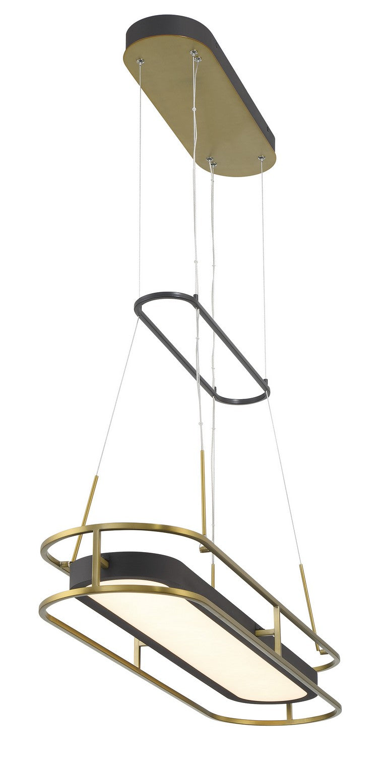 LED Island Pendant<br /><span style="color:#4AB0CE;">Entrega: 4-10 dias en USA</span><br /><span style="color:#4AB0CE;font-size:60%;">PREGUNTE POR ENTREGA EN PANAMA</span><br />Collection: Levitation<br />Finish: Sand Coal And Soft Brass