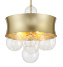 Three Light Convertible Pendant<br /><span style="color:#4AB0CE;">Entrega: 4-10 dias en USA</span><br /><span style="color:#4AB0CE;font-size:60%;">PREGUNTE POR ENTREGA EN PANAMA</span><br />Collection: Verdi Square by Robin Baron<br />Finish: Soft Gold