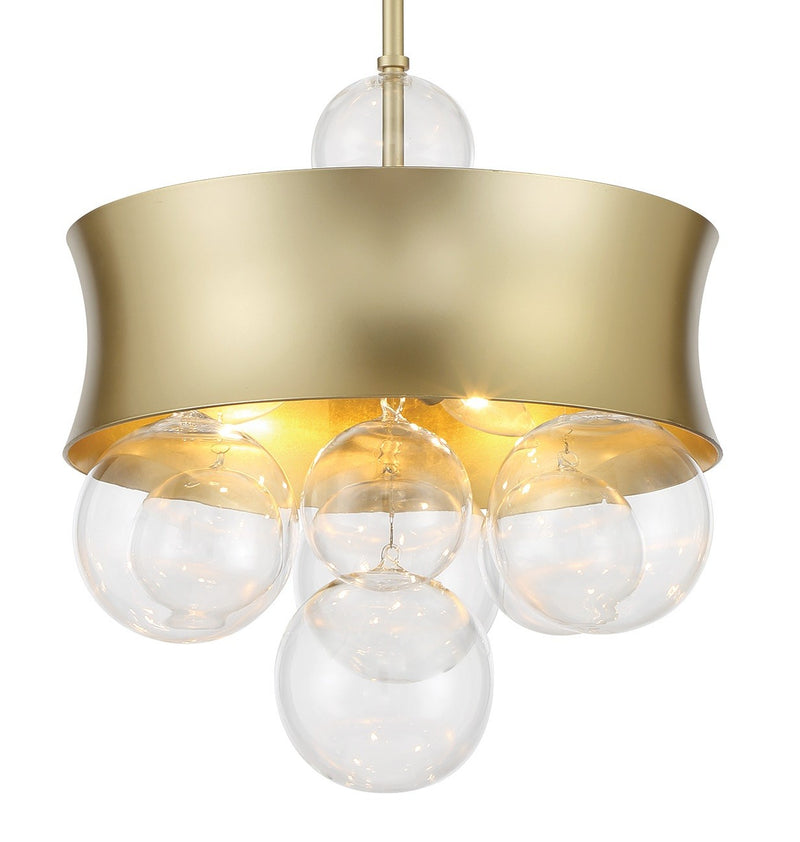 Three Light Convertible Pendant<br /><span style="color:#4AB0CE;">Entrega: 4-10 dias en USA</span><br /><span style="color:#4AB0CE;font-size:60%;">PREGUNTE POR ENTREGA EN PANAMA</span><br />Collection: Verdi Square by Robin Baron<br />Finish: Soft Gold