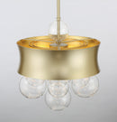 Three Light Convertible Pendant<br /><span style="color:#4AB0CE;">Entrega: 4-10 dias en USA</span><br /><span style="color:#4AB0CE;font-size:60%;">PREGUNTE POR ENTREGA EN PANAMA</span><br />Collection: Verdi Square by Robin Baron<br />Finish: Soft Gold
