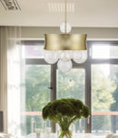 Three Light Convertible Pendant<br /><span style="color:#4AB0CE;">Entrega: 4-10 dias en USA</span><br /><span style="color:#4AB0CE;font-size:60%;">PREGUNTE POR ENTREGA EN PANAMA</span><br />Collection: Verdi Square by Robin Baron<br />Finish: Soft Gold