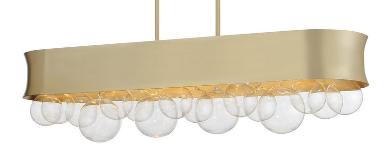 Six Light Island Pendant<br /><span style="color:#4AB0CE;">Entrega: 4-10 dias en USA</span><br /><span style="color:#4AB0CE;font-size:60%;">PREGUNTE POR ENTREGA EN PANAMA</span><br />Collection: Verdi Square by Robin Baron<br />Finish: Soft Gold