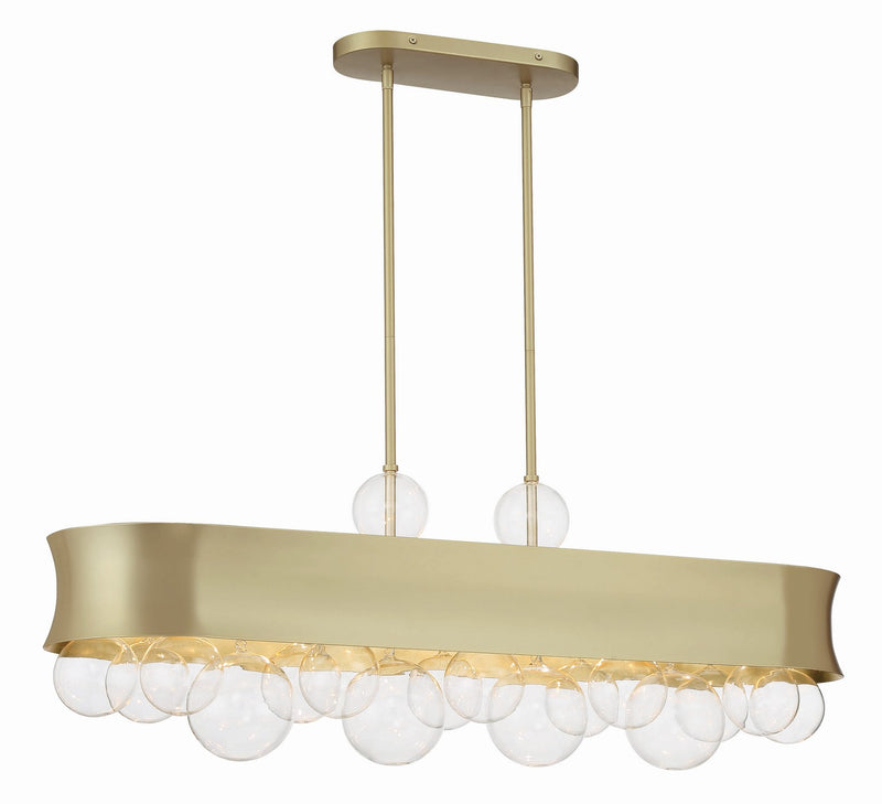 Six Light Island Pendant<br /><span style="color:#4AB0CE;">Entrega: 4-10 dias en USA</span><br /><span style="color:#4AB0CE;font-size:60%;">PREGUNTE POR ENTREGA EN PANAMA</span><br />Collection: Verdi Square by Robin Baron<br />Finish: Soft Gold