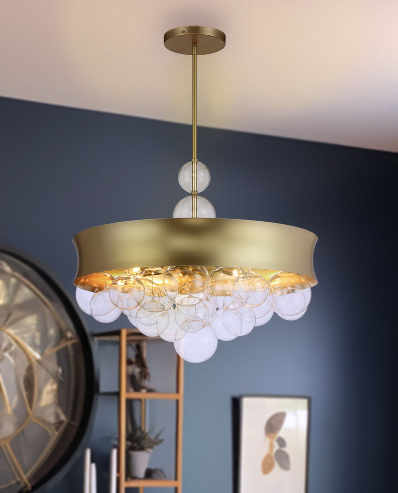 Minka-Lavery - 5197-697 - Eight Light Convertible Pendant - Verdi Square by Robin Baron - Soft Gold