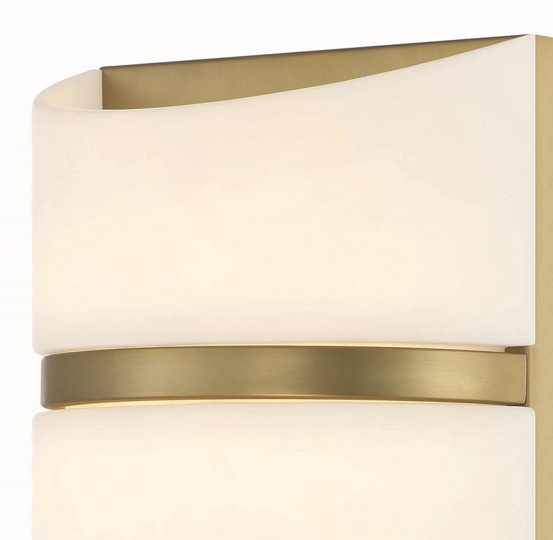 LED Wall Sconce<br /><span style="color:#4AB0CE;">Entrega: 4-10 dias en USA</span><br /><span style="color:#4AB0CE;font-size:60%;">PREGUNTE POR ENTREGA EN PANAMA</span><br />Collection: Velaux<br />Finish: Soft Brass