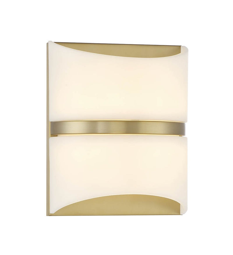 LED Wall Sconce<br /><span style="color:#4AB0CE;">Entrega: 4-10 dias en USA</span><br /><span style="color:#4AB0CE;font-size:60%;">PREGUNTE POR ENTREGA EN PANAMA</span><br />Collection: Velaux<br />Finish: Soft Brass