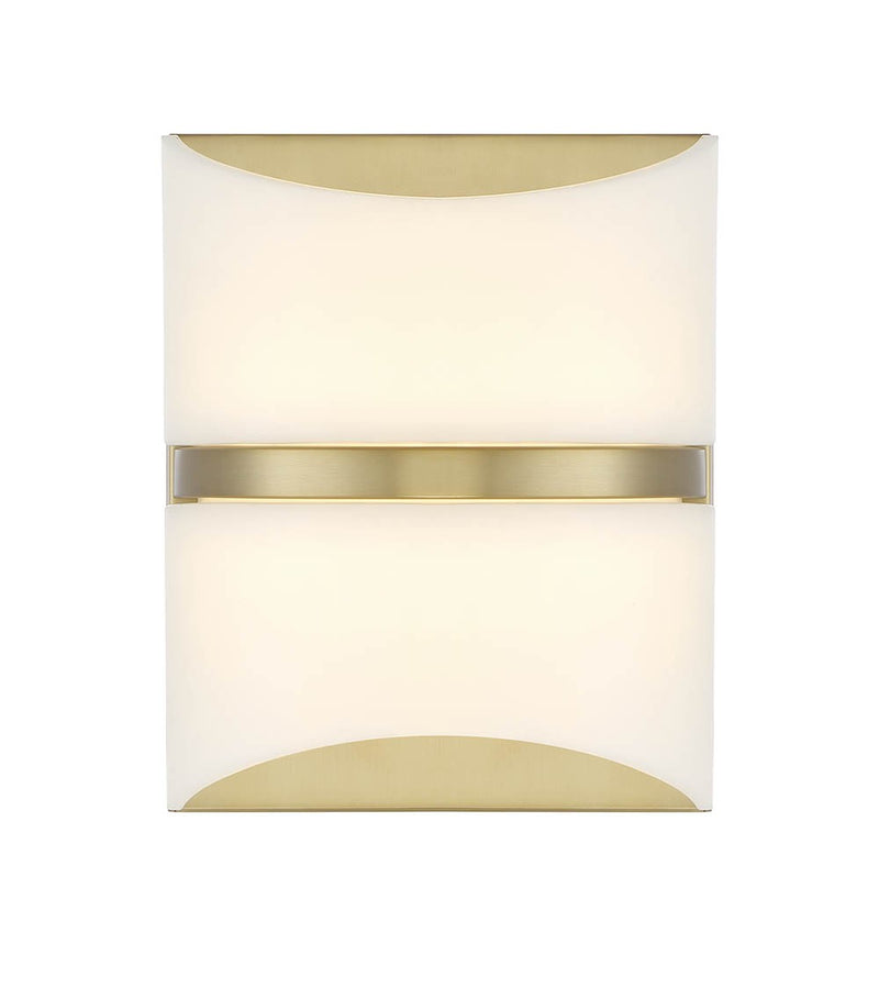 LED Wall Sconce<br /><span style="color:#4AB0CE;">Entrega: 4-10 dias en USA</span><br /><span style="color:#4AB0CE;font-size:60%;">PREGUNTE POR ENTREGA EN PANAMA</span><br />Collection: Velaux<br />Finish: Soft Brass