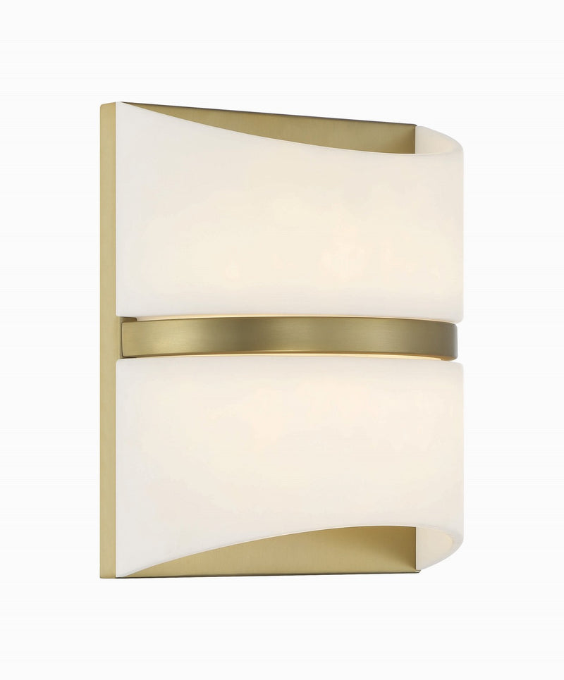 LED Wall Sconce<br /><span style="color:#4AB0CE;">Entrega: 4-10 dias en USA</span><br /><span style="color:#4AB0CE;font-size:60%;">PREGUNTE POR ENTREGA EN PANAMA</span><br />Collection: Velaux<br />Finish: Soft Brass