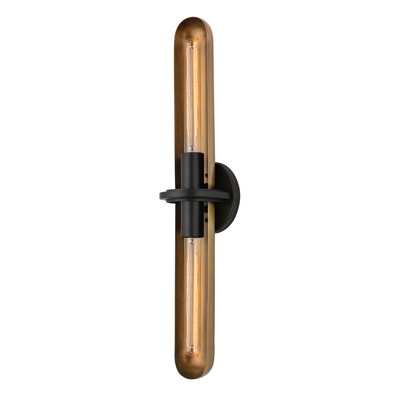 Troy Lighting - B8626-PBR/SBK - Two Light Wall Sconce - Tuscon - Patina Brass