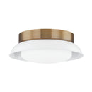 Troy Lighting - C2014-PBR/GWH - Two Light Flush Mount - Arnie - Patina Brass