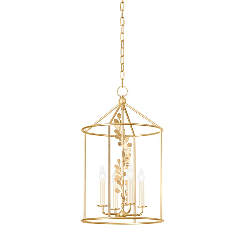 Troy Lighting - F1816-VGL - Four Light Lantern - Adrienne - Vintage Gold Leaf