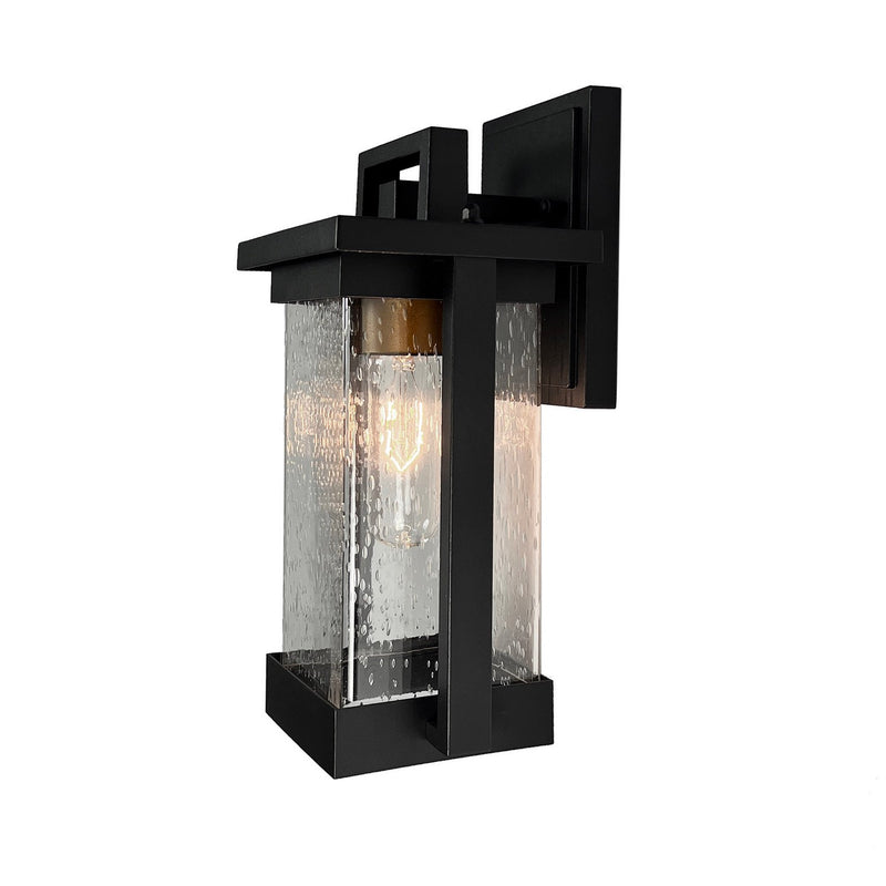 Outdoor Wall Sconce<br /><span style="color:#4AB0CE;">Entrega: 4-10 dias en USA</span><br /><span style="color:#4AB0CE;font-size:60%;">PREGUNTE POR ENTREGA EN PANAMA</span><br />Collection: Port Charlotte Collection<br />Finish: Matte Black