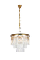 Elegant Lighting - 1201D20SG/RC - Nine Light Chandelier - Sydney - satin gold