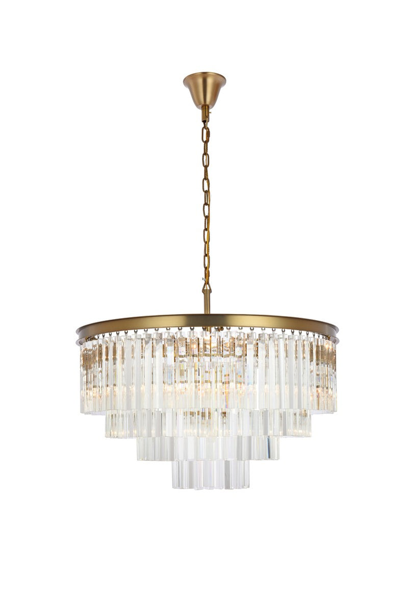 Elegant Lighting - 1201D32SG/RC - 17 Light Chandelier - Sydney - satin gold