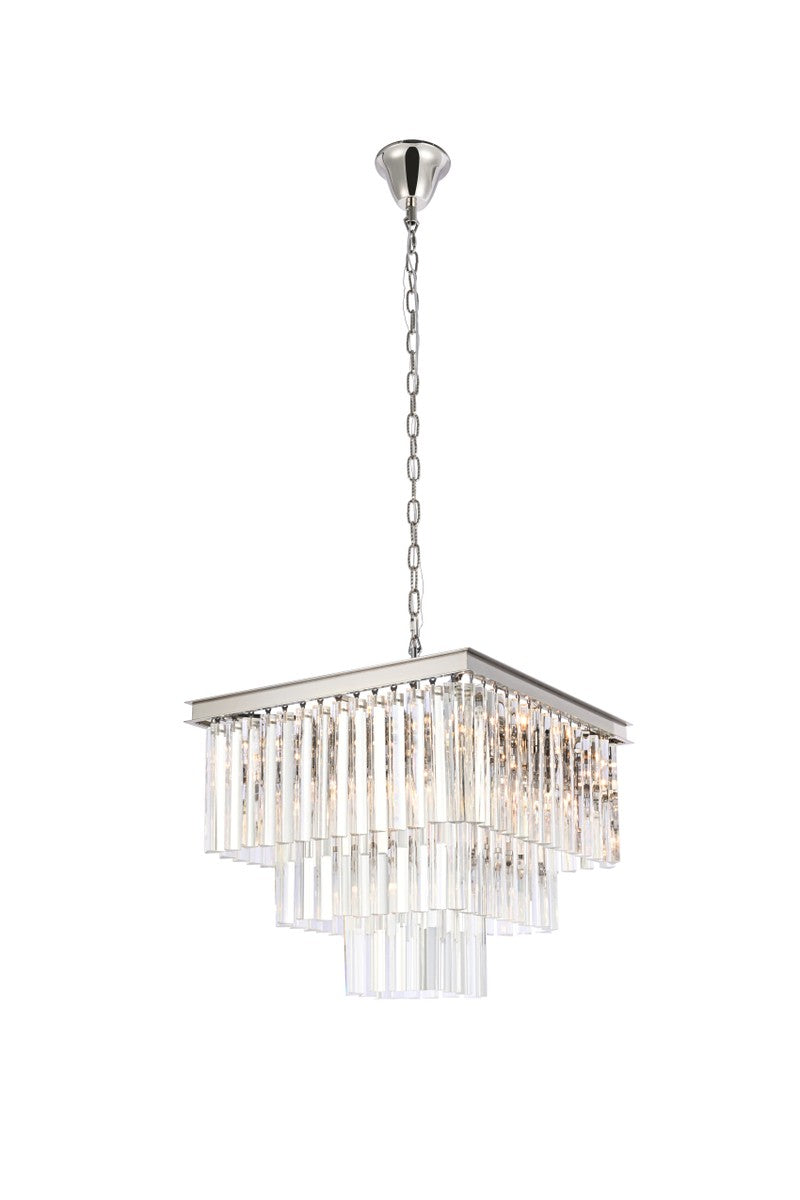 Elegant Lighting - 1201S22PN/RC - 13 Light Chandelier - Sydney - polished nickel