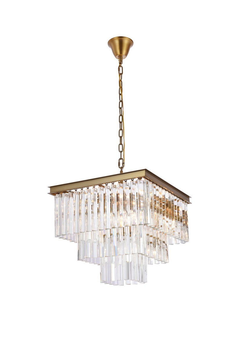 Elegant Lighting - 1201S22SG/RC - 13 Light Chandelier - Sydney - satin gold