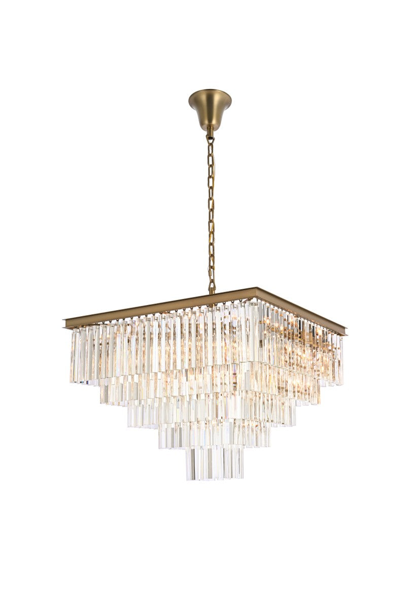 Elegant Lighting - 1201S34SG/RC - 21 Light Chandelier - Sydney - satin gold