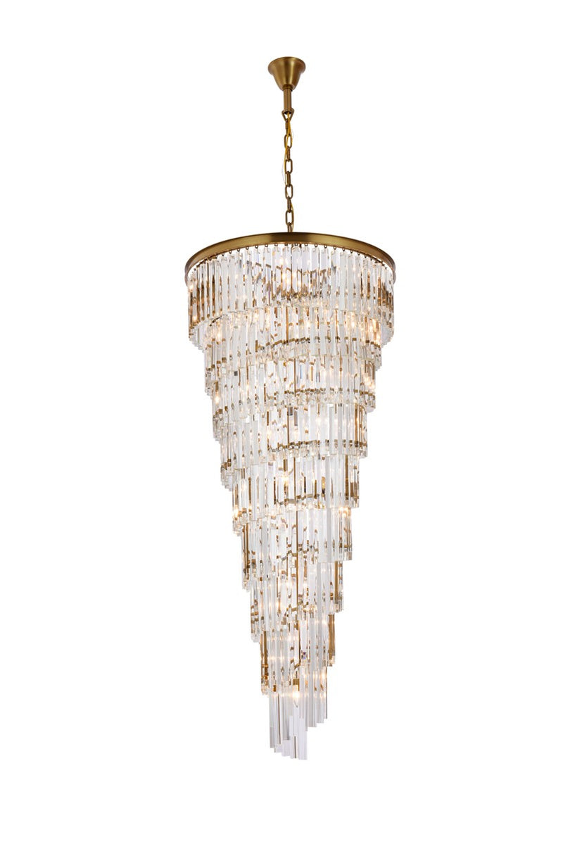 Elegant Lighting - 1201SR30SG/RC - 35 Light Chandelier - Sydney - satin gold