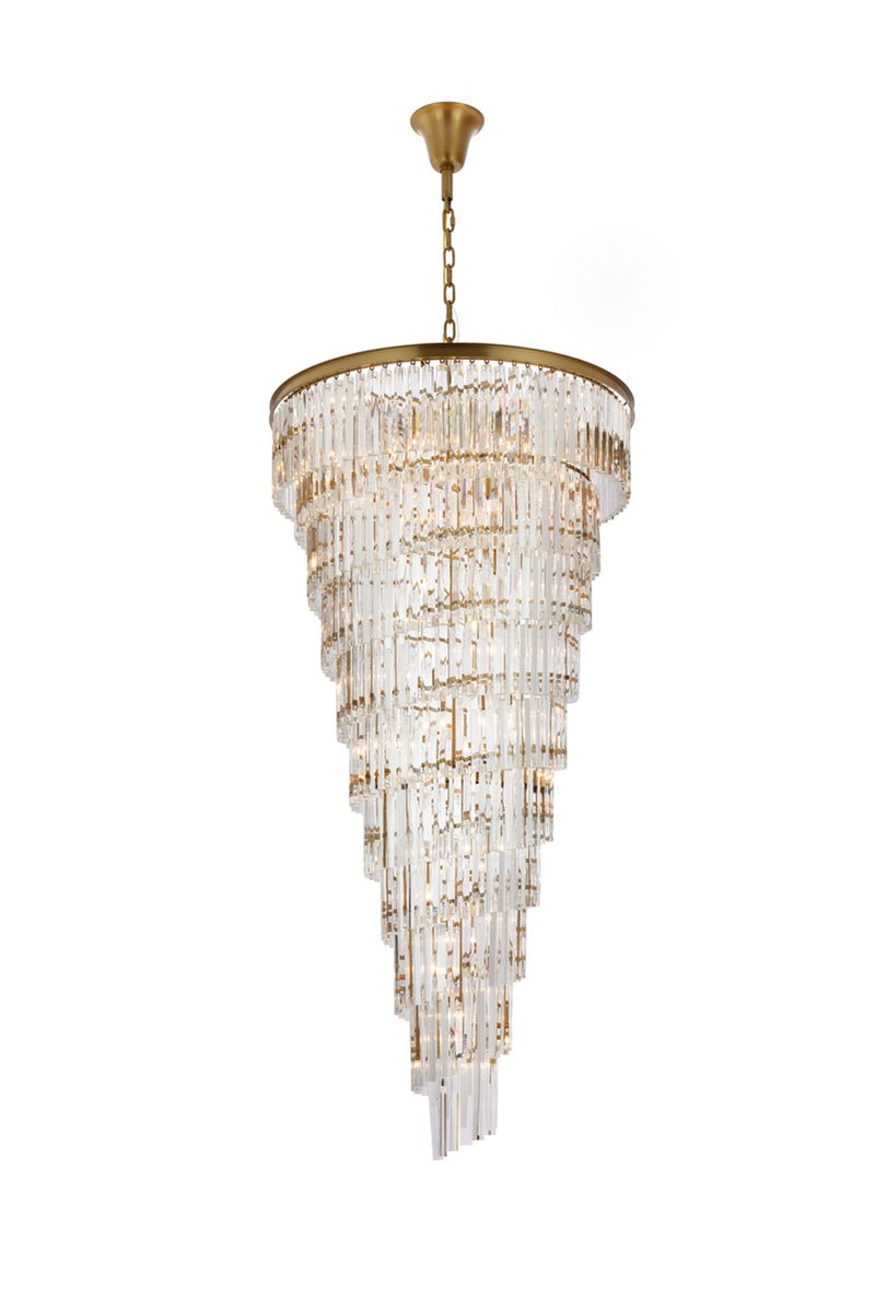 Elegant Lighting - 1201SR36SG/RC - 42 Light Chandelier - Sydney - satin gold