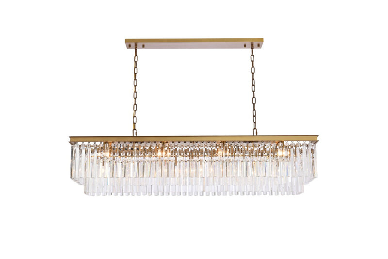 Elegant Lighting - 1202D60SG/RC - 12 Light Chandelier - Sydney - satin gold