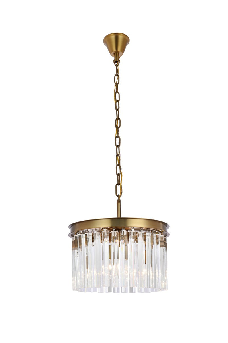 Elegant Lighting - 1208D16SG/RC - Three Light Pendant - Sydney - satin gold