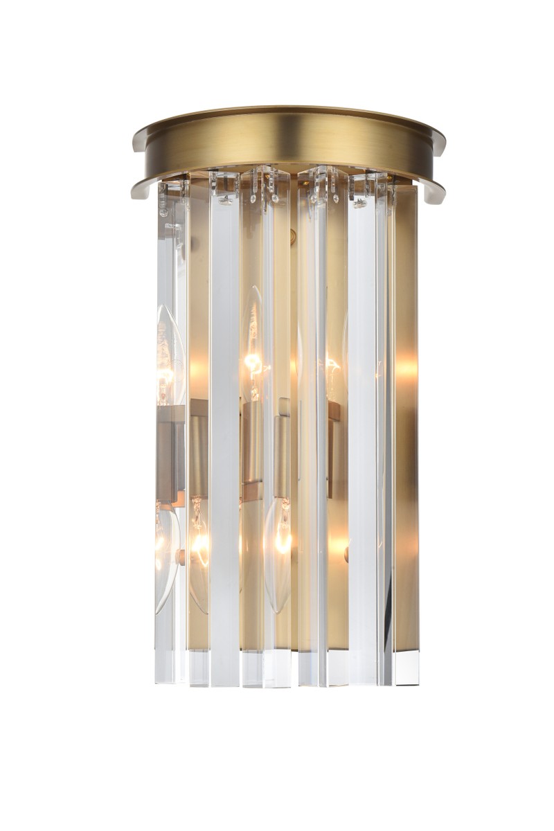 Elegant Lighting - 1208W8SG/RC - Two Light Wall Sconce - Sydney - satin gold