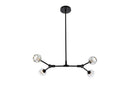 Elegant Lighting - 3508D30BK - Four Light Pendant - Zayne - Black