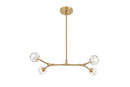 Elegant Lighting - 3508D30G - Four Light Pendant - Zayne - Gold
