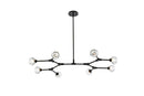 Elegant Lighting - 3508D45BK - Eight Light Pendant - Zayne - Black