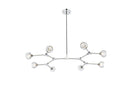 Elegant Lighting - 3508D45C - Eight Light Pendant - Zayne - Chrome