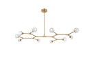 Elegant Lighting - 3508D56G - Ten Light Pendant - Zayne - Gold