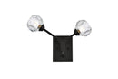 Elegant Lighting - 3508W15BK - Two Light Wall Sconce - Zayne - Black