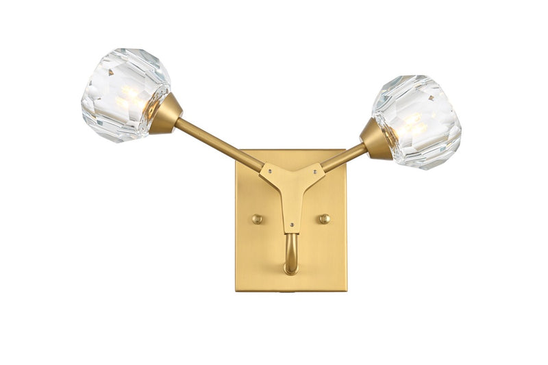 Elegant Lighting - 3508W15G - Two Light Wall Sconce - Zayne - Gold