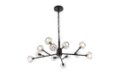 Elegant Lighting - 3509D35BK - 12 Light Pendant - Graham - Black