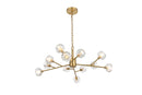 Elegant Lighting - 3509D35G - 12 Light Pendant - Graham - Gold